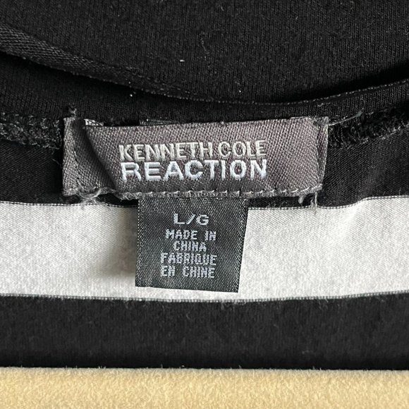 Kenneth Cole Reaction Long Sleeve Striped Top - Picture 3 of 3